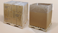 4 mil Pallet Covers Bin Box Gaylord Liners 44x44x70 Clear Roll/25 122945 